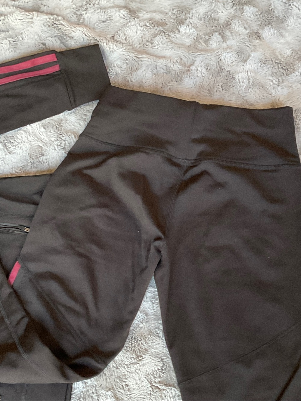 Nike Black Tracksuit with Maroon Accent Stripes - Picture 5 of 6